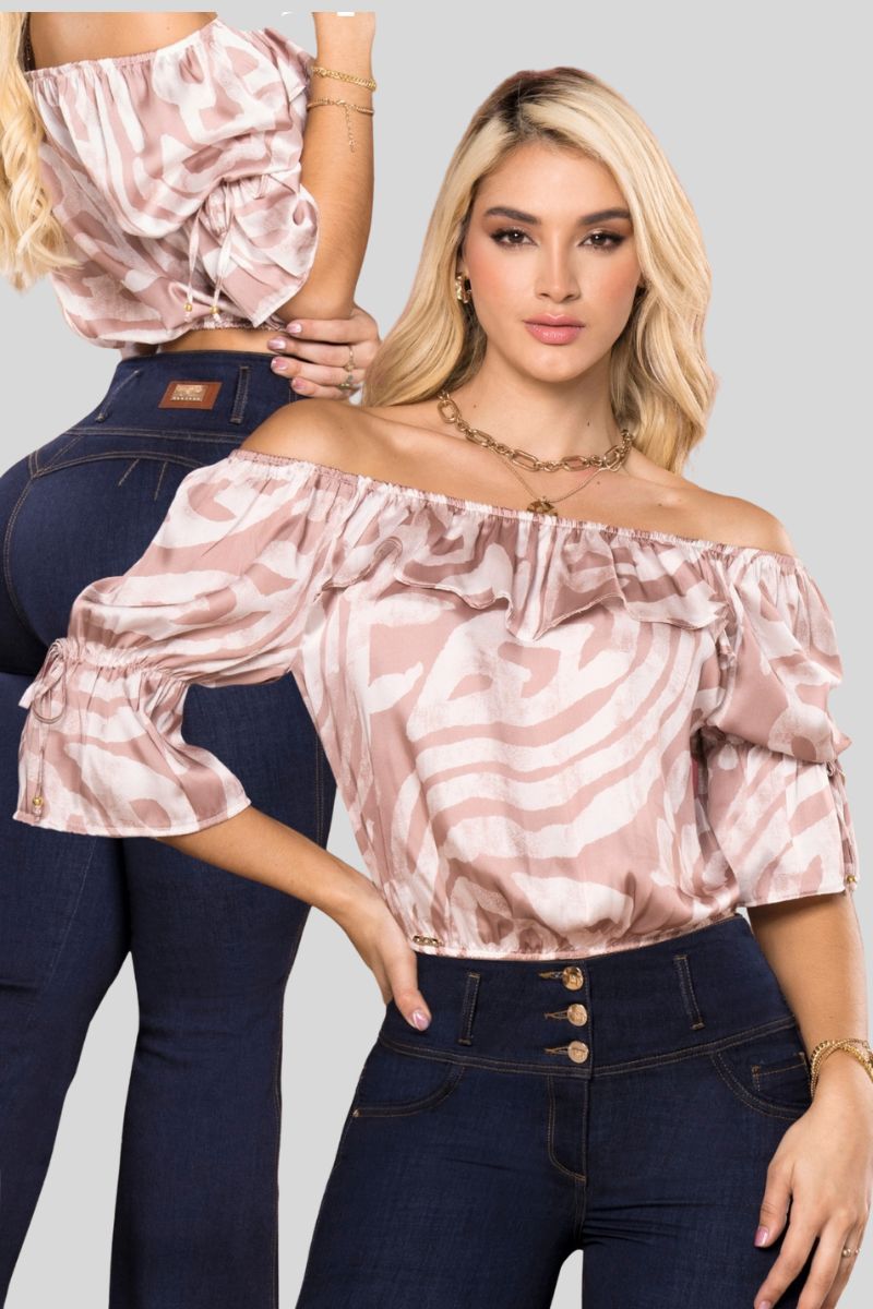 BLUSA CON MANGA Y BOLERO
