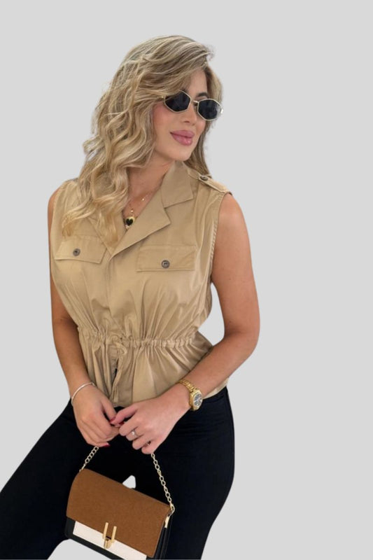 BLUSA ELEGANTE CON CORDÒN
