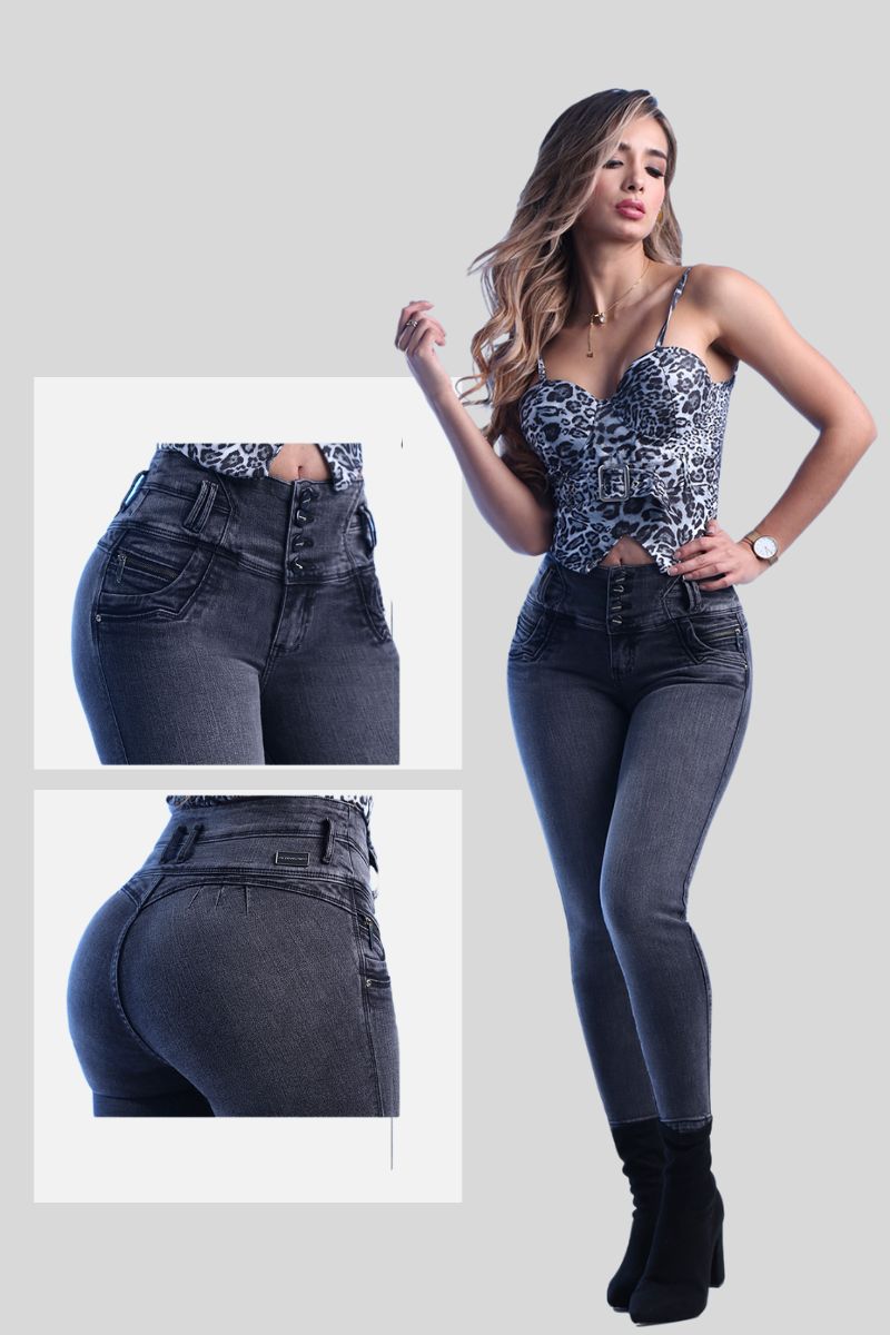 JEAN TIRO ALTO PUSH-UP