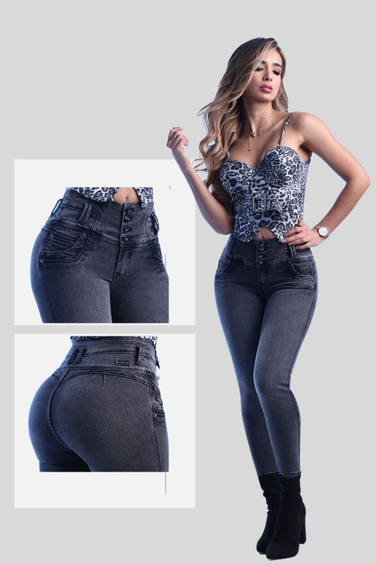 JEAN TIRO ALTO PUSH-UP