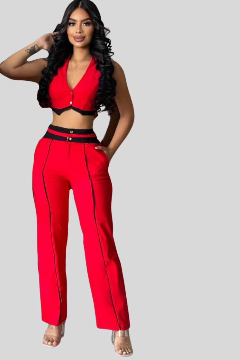 CONJUNTO CON TOP TIPO CHALECO