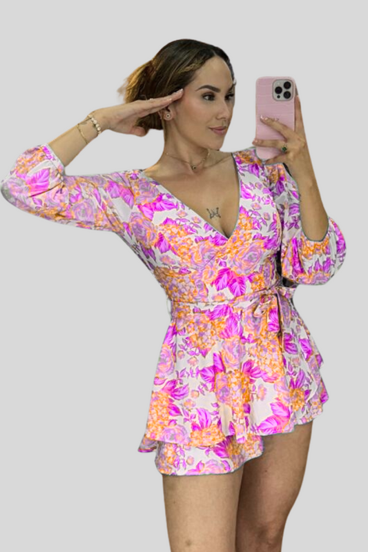 ENTERIZO SHORT EN FLORES